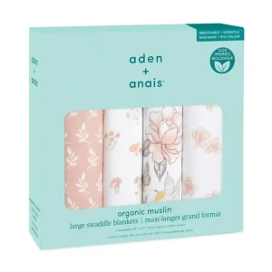 Aden + Anais earthly ORGANIC 4-pack swaddles - cutbabycare.com | baby boutique & care hub