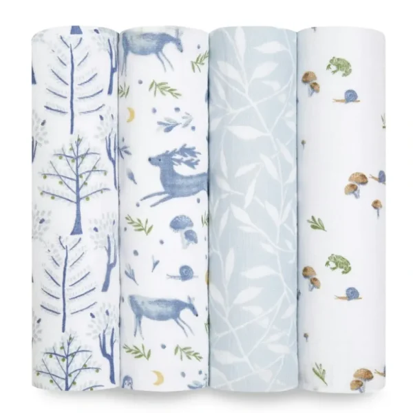 Aden + Anais outdoors ORGANIC 4-pack swaddles - cutbabycare.com | baby boutique & care hub