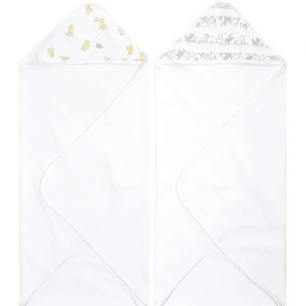 Aden + Anais 2-pack Hooded Towel Winnie & Friends - cutbabycare.com | baby boutique & care hub