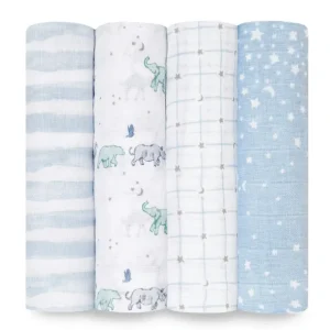 Aden + Anais rising star 4-pack muslin swaddles - cutbabycare.com | baby boutique & care hub