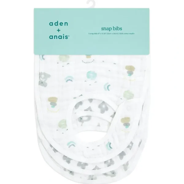 Aden Anais Now Zen 3-Pack Classic Snap Bibs - cutbabycare.com | baby boutique & care hub