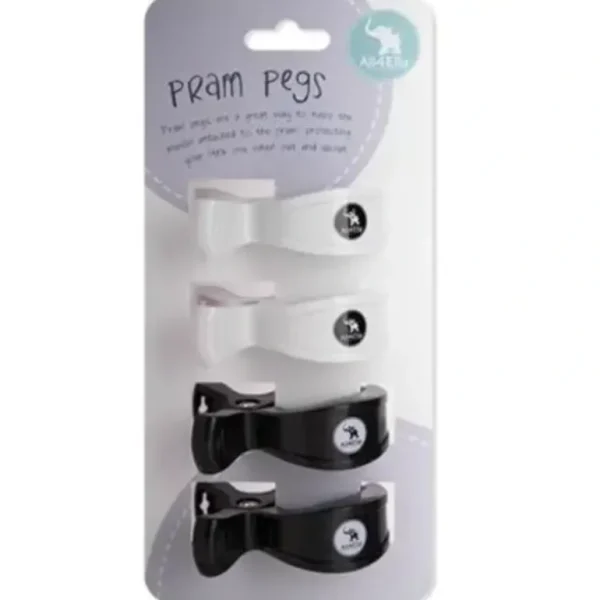 All4Ella 4 Pack Pegs Black/White - cutbabycare.com | baby boutique & care hub