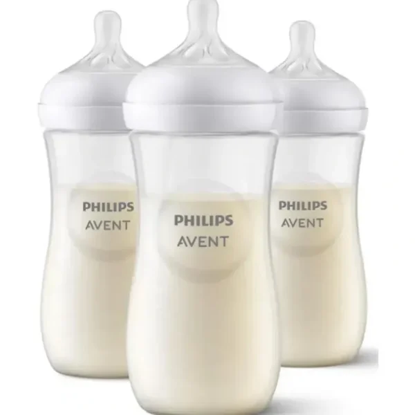 Avent - 3Pk Natural Baby Bottle With Natural Response Nipple, Clear, 11Oz - cutbabycare.com | baby boutique & care hub