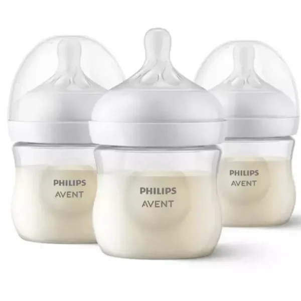 Avent - 3Pk Natural Baby Bottle With Natural Response Nipple, Clear, 4Oz - cutbabycare.com | baby boutique & care hub
