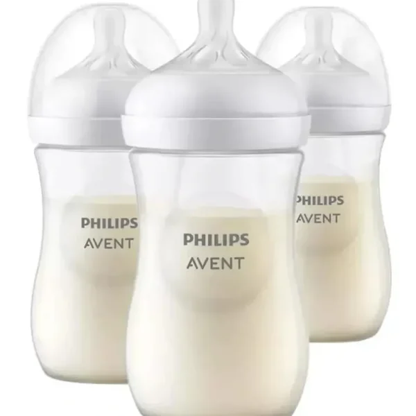 Avent - 3Pk Natural Baby Bottle With Natural Response Nipple, Clear, 9Oz - cutbabycare.com | baby boutique & care hub