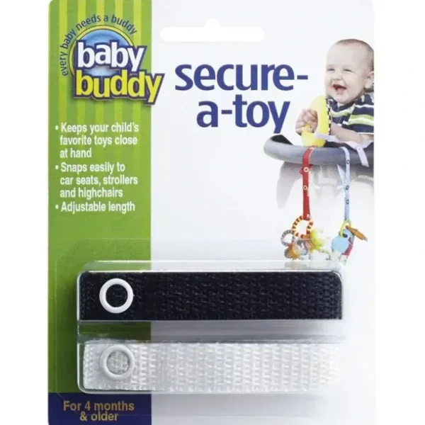 Baby Buddy - Secure A Toy Tether, Black/White - cutbabycare.com | baby boutique & care hub