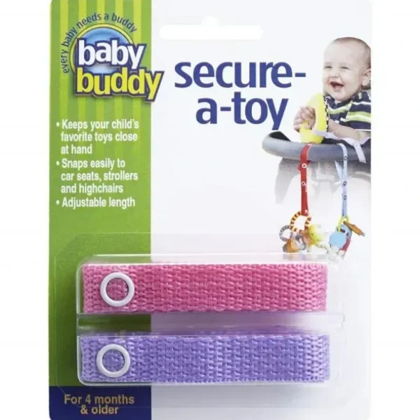 Baby Buddy - Secure A Toy Tether, Pink/Lilac - cutbabycare.com | baby boutique & care hub