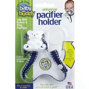 Baby Buddy - Universal Pacifier Holder, Navy - cutbabycare.com | baby boutique & care hub