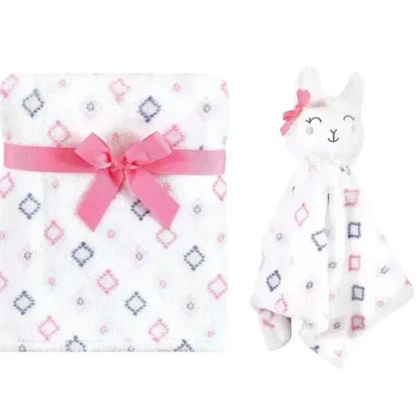 Baby Vision - Hudson Baby Plush Blanket with Security Blanket, Llama Face - cutbabycare.com | baby boutique & care hub