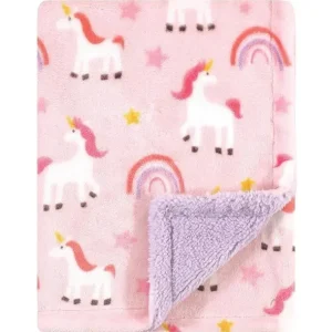 Baby Vision - Luvable Friends Unisex Baby Plush Blanket with Sherpa Back, Unicorn - cutbabycare.com | baby boutique & care hub