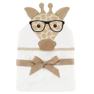 Baby Vision Animal Hooded Towel, Nerdy Giraffe - cutbabycare.com | baby boutique & care hub