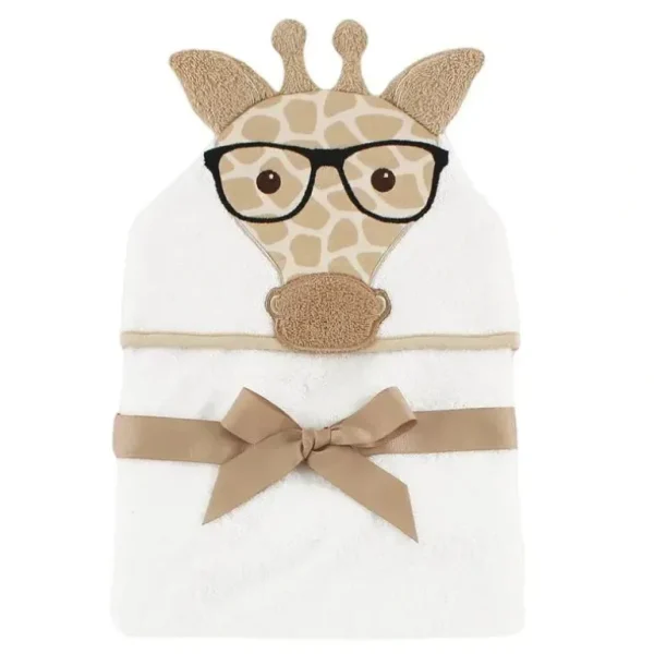 Baby Vision Animal Hooded Towel, Nerdy Giraffe - cutbabycare.com | baby boutique & care hub