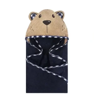 Baby Vision Animal Hooded Towel, Plaid Bear - cutbabycare.com | baby boutique & care hub