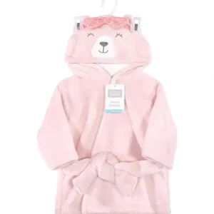 Baby Vision Bath - Plush Animal Bathrobe, Bear Girl - cutbabycare.com | baby boutique & care hub