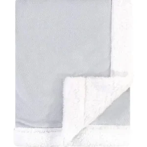 Baby Vision Blanket with Sherpa Back, Gray/White - cutbabycare.com | baby boutique & care hub