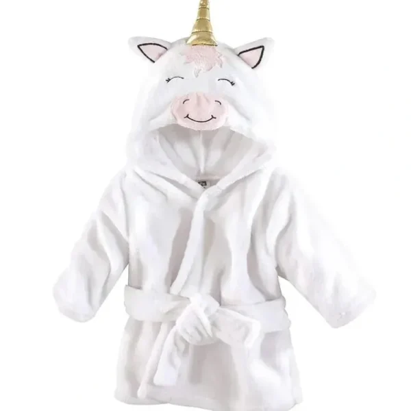 Baby Vision Plush Bathrobes 0-9M, Modern Unicorn - cutbabycare.com | baby boutique & care hub
