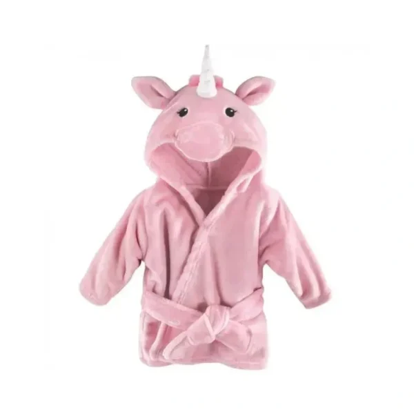 Baby Vision Plush Bathrobes 0-9M, Pink Unicorn - cutbabycare.com | baby boutique & care hub