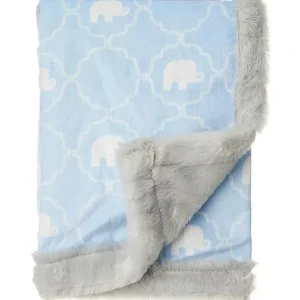 Baby Vision Plush Blanket With Furry Binding, Elephant - cutbabycare.com | baby boutique & care hub