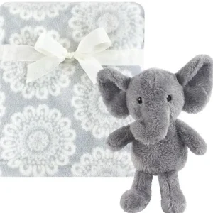 Baby Vision Plush Blanket With Toy, Snuggly Elephant - cutbabycare.com | baby boutique & care hub