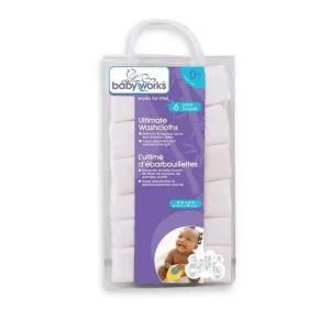 Baby Works 6-Pack Bamboo Ultimate Washcloths - cutbabycare.com | baby boutique & care hub