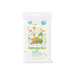 Babyganics Toy, Table & Highchair Wipes, Fragrance Free 25-Count - cutbabycare.com | baby boutique & care hub