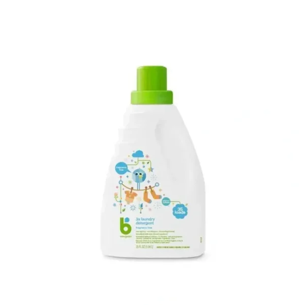 Babyganics 3x Laundry Detergent, Fragrance Free, 35 FL oz. - cutbabycare.com | baby boutique & care hub