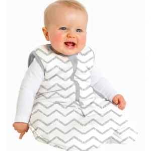 babystudio sleeping bag cotton no arms 2.5 TOG - grey marle/grey lines - cutbabycare.com | baby boutique & care hub