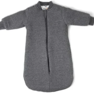 babystudio sleeping bag cotton with arms 3.0 TOG - Charcoal/Hugs equals love - cutbabycare.com | baby boutique & care hub