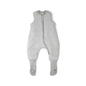 babystudio warmies cotton sleeveless with legs 2.5 TOG - Grey Marle/Grey Lines - cutbabycare.com | baby boutique & care hub