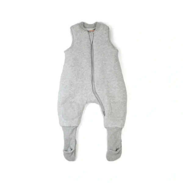 babystudio warmies cotton sleeveless with legs 2.5 TOG - Grey Marle/Grey Lines - cutbabycare.com | baby boutique & care hub