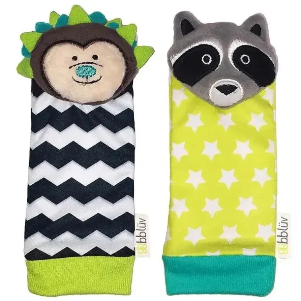 Bbluv Duo Foot Finders, Hedgehog & Racoon - cutbabycare.com | baby boutique & care hub