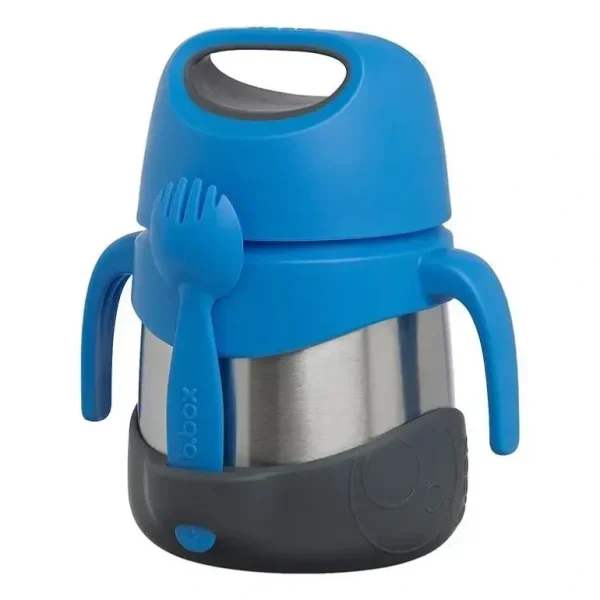 B.box - Blue Slate Insulated Food Jar with Spork - cutbabycare.com | baby boutique & care hub