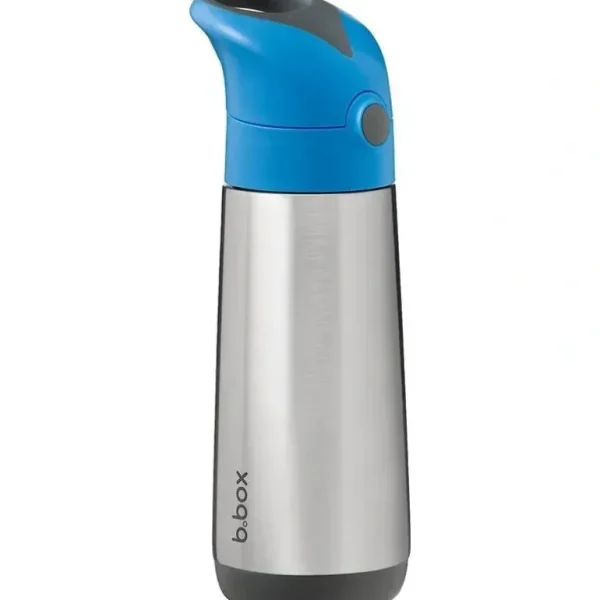 B.box - 16.9Oz Blue Slate Insulated Drink Bottle - cutbabycare.com | baby boutique & care hub