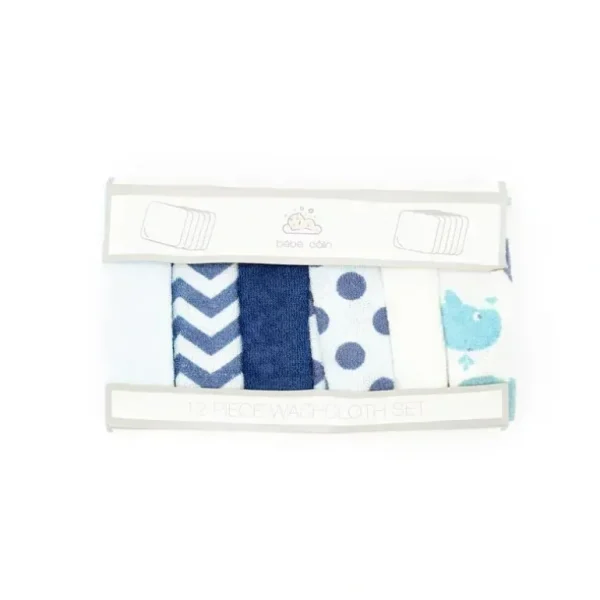 Bebe Calin -Washcloth Set Boy, 12 Piece - cutbabycare.com | baby boutique & care hub