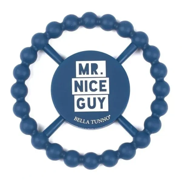 Bella Tunno - Mr Nice Guy Happy Teether, Navy - cutbabycare.com | baby boutique & care hub