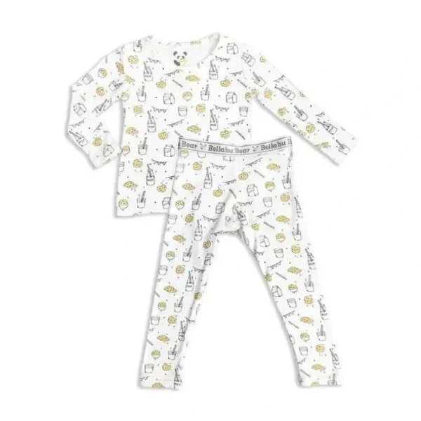 Bellabu Bear - Milk and Cookies Kids Bamboo Pajamas - cutbabycare.com | baby boutique & care hub