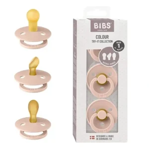 Bibs - Pacifiers 0-6 Months, 3-Pack Soothers, BPA-Free Symmetrical Nipple, Blush - cutbabycare.com | baby boutique & care hub