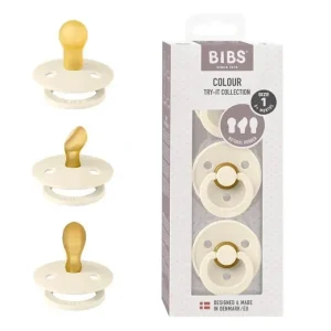 Bibs - Pacifiers 0-6 Months, 3-Pack Soothers, BPA-Free Symmetrical Nipple, Ivory - cutbabycare.com | baby boutique & care hub