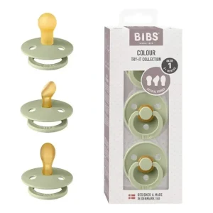 Bibs - Pacifiers 0-6 Months, 3-Pack Soothers, BPA-Free Symmetrical Nipple, Sage - cutbabycare.com | baby boutique & care hub