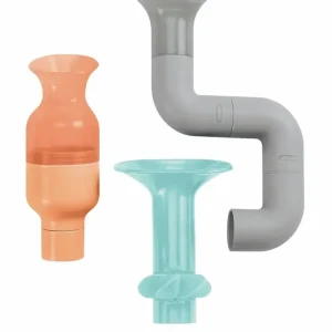 Boon Tubes Building Bath Time Toy Childrens/Baby Interactive Set Aqua/Grey 12m+ - cutbabycare.com | baby boutique & care hub
