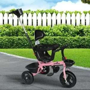 BoPeep Kids Tricycle Ride On Trike Toddler Balance Bike Prams Stroller Pink - cutbabycare.com | baby boutique & care hub