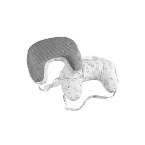 Boppy - Best Latch Nursing Pillow Gray Pennydot Leaf Stripe - cutbabycare.com | baby boutique & care hub