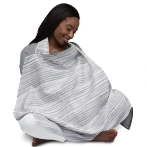 Boppy - Nursing Cover for Breastfeeding, Gray Watercolor Stripes - cutbabycare.com | baby boutique & care hub