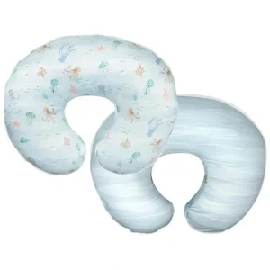 Boppy - Nursing Pillow Original Support, Ergonomic Nursing Essentials Premium Quick-Dry Fabric, Blue Ocean - cutbabycare.com | baby boutique & care hub