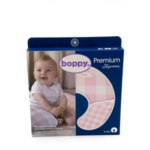 Boppy - Pillow Cover, Pink/White Jumbo Plaid - cutbabycare.com | baby boutique & care hub