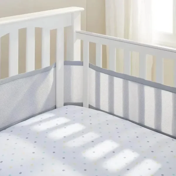 BreathableBaby - Classic Breathable Mesh Crib Liner, Gray - cutbabycare.com | baby boutique & care hub
