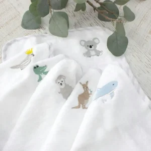 Bubba Blue Aussie Animal 6Pcs Fac Washers - cutbabycare.com | baby boutique & care hub