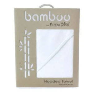 Bubba Blue Baby/Toddler 80cm Bamboo Hooded Bath Towel Soft Absorbent Cloth White - cutbabycare.com | baby boutique & care hub