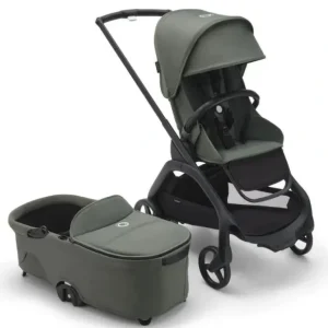 Bugaboo - Dragonfly Stroller and Bassinet Complete, Black/Forest Green - cutbabycare.com | baby boutique & care hub