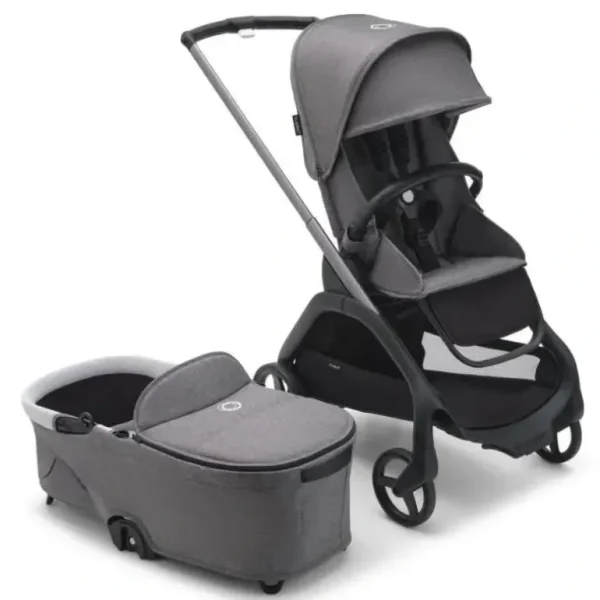 Bugaboo - Dragonfly Stroller and Bassinet Complete, Graphite/Grey Melange - cutbabycare.com | baby boutique & care hub